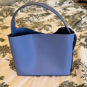 Arket Leather Crossbody Bag in Sky Blue